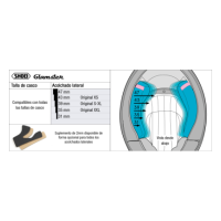 Recambio Shoei Acolchado Lateral Tipo Glamster