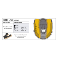 Recambio Shoei Acolchado Lateral Tipo E
