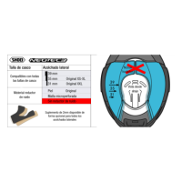 Recambio Shoei Acolchado Lateral TIPO QL