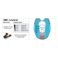 Recambio Shoei Acolchado Lateral Tipo NXR 2