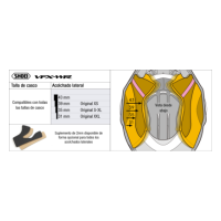 Recambio Shoei Acolchado Lateral Tipo M
