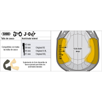 Recambio Shoei Acolchado Lateral Tipo JO