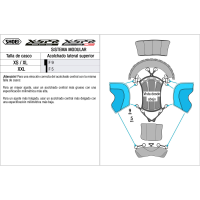 Recambio Shoei Acolchado Superior Lateral Tipo P