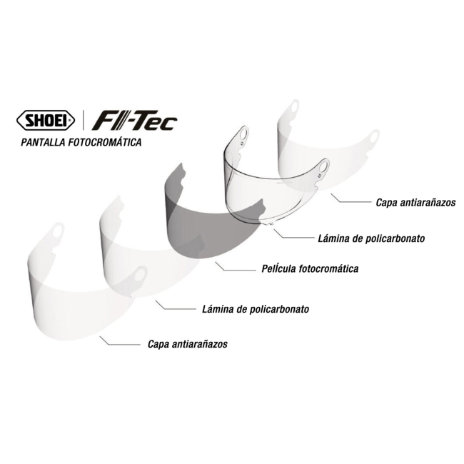 Recambio Shoei Pantalla CPB-1V FI-Tec Fotocromática