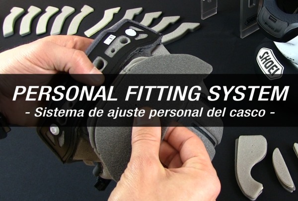 SHOEI - Sistema de ajuste personal del casco P.F.S.