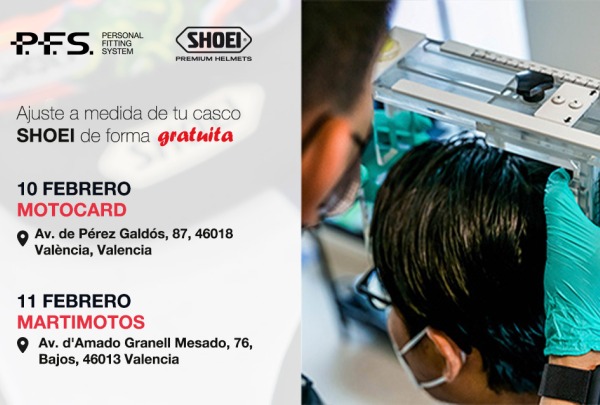 EVENTOS - Próximo evento Shoei PFS en Valencia
