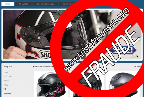 ¡Atención! WWW.KRISTOFERHANSON.COM Web fraudulenta