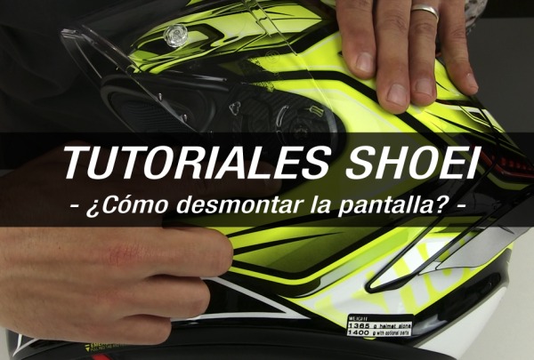TUTORIALES SHOEI - ¿Cómo desmontar la pantalla del casco?
