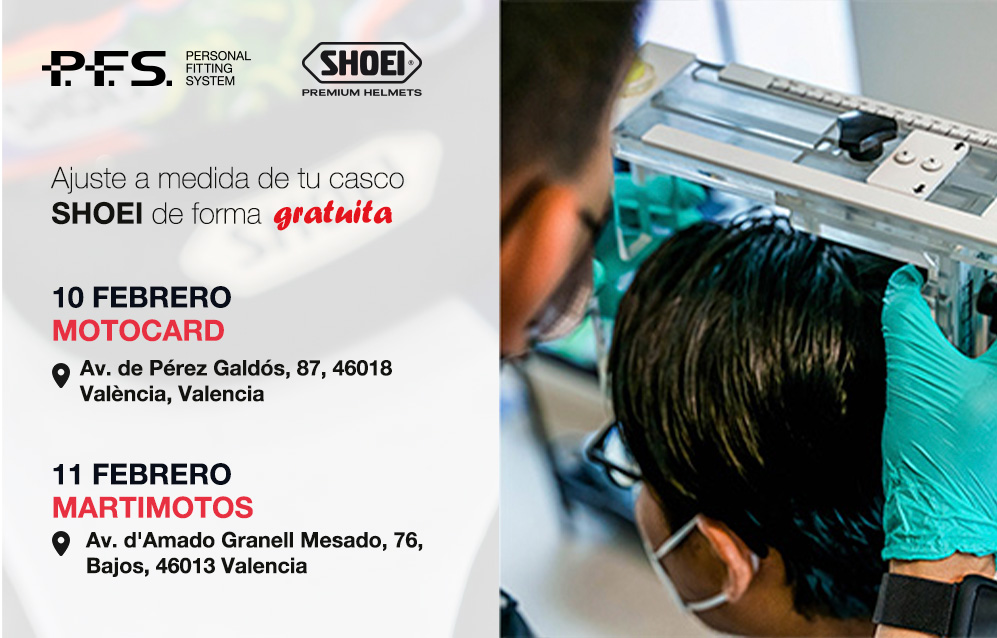 EVENTOS - Próximo evento Shoei PFS en Valencia