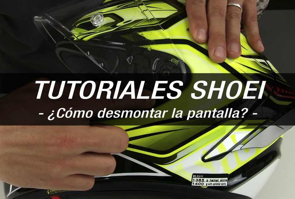 TUTORIALES SHOEI - ¿Cómo desmontar la pantalla del casco?